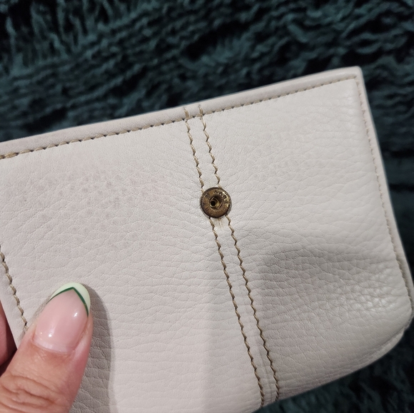 Coach White Bifold Leather Wallet